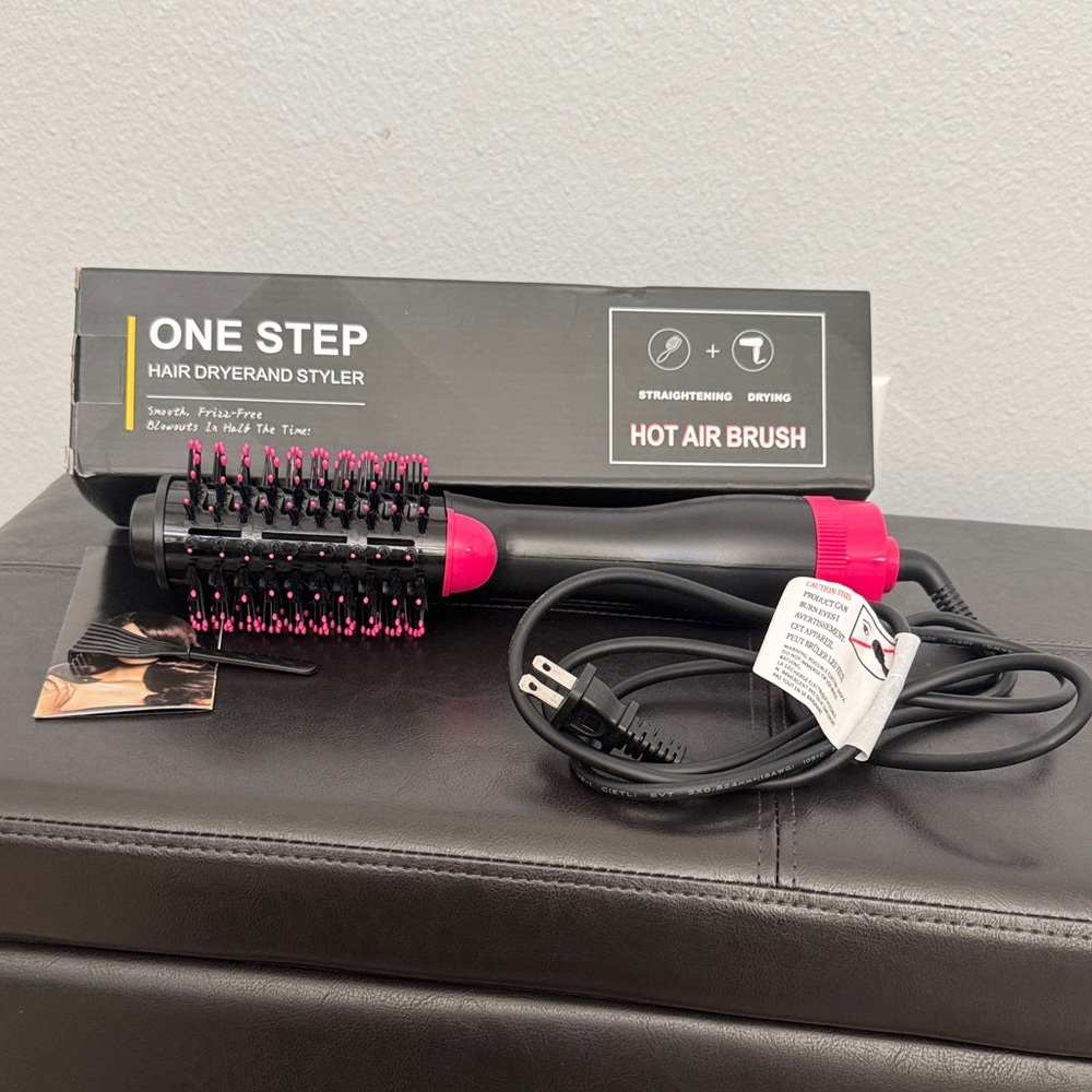 One Step Hair Dryer and Styler - Pink and Black